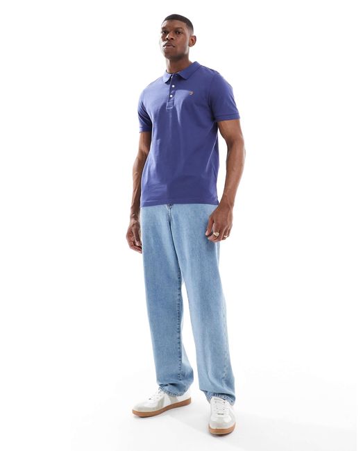 Farah – blanes – kurzärmliges polohemd in Blue für Herren