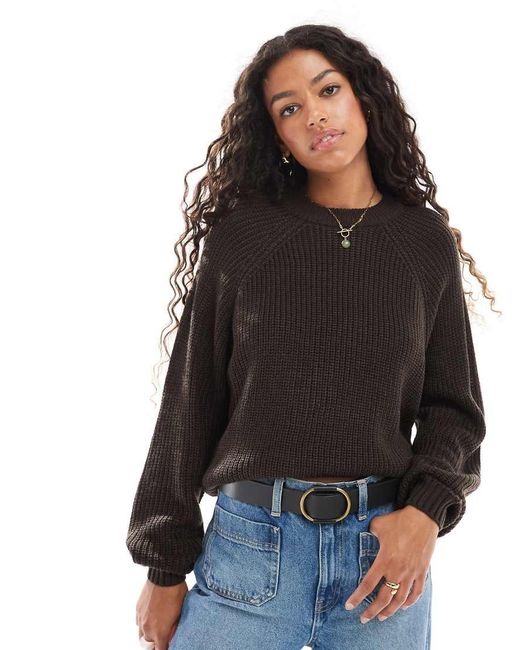 Maglione Girocollo Cioccolato di Threadbare in Black