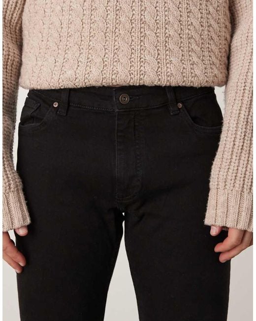 Vaqueros Negros De Corte Slim De Algodón Jude De Mango de hombre de color Natural