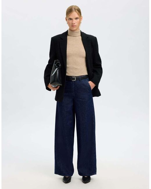 SELECTED Blue High Waisted Jeans