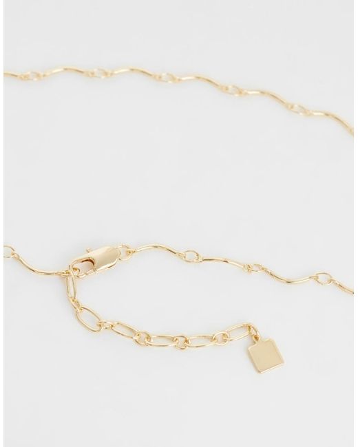 ASOS White Asos Design Curve Dainty Necklace With Wavy Chain