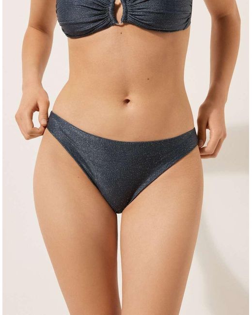 Calzedonia Blue Bikini Bottoms Glowing Python