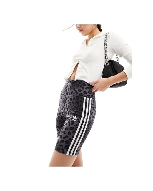 Adidas Originals Black Leopard Luxe legging Shorts