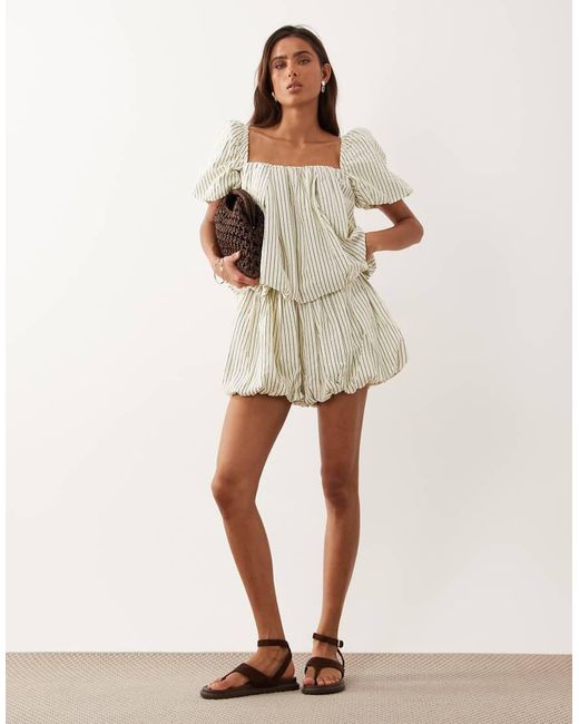 ASOS Natural Bubble Short Co-ord
