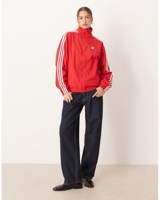 Adidas Originals Red Firebird Woven Track Top for men
