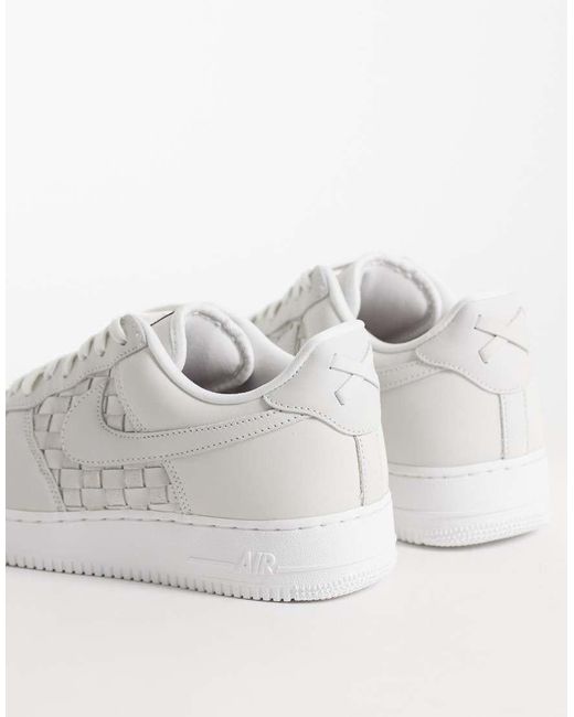 Nike White Air Force 1 Low Retro Woven Suede Trainers for men