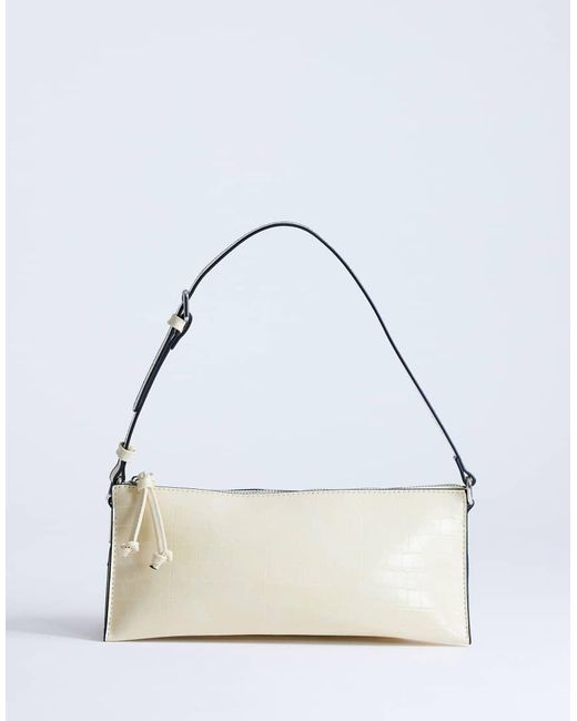 TOPSHOP Kleine Simone Schoudertas in het White