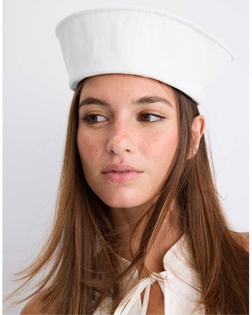 Stradivarius Brown Round Sailor Hat