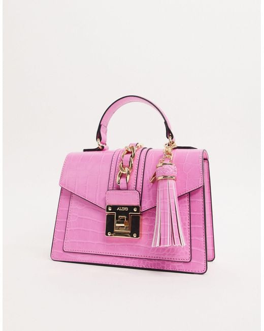 ALDO Pink Martis Top Handle Cross Body Bag