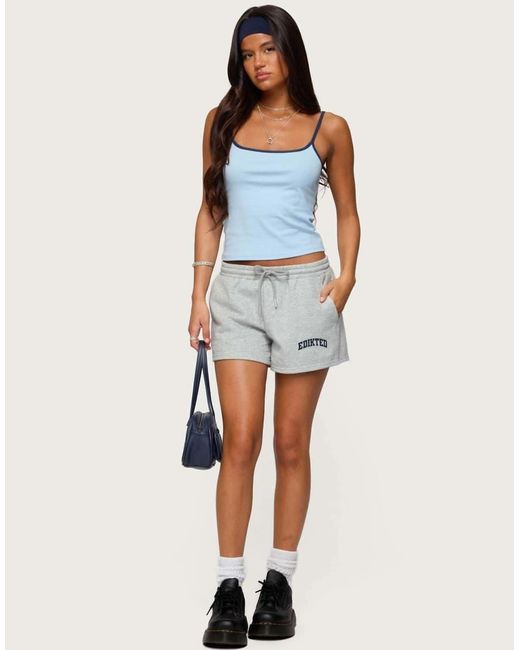 Edikted Blue Deanna Tank Top