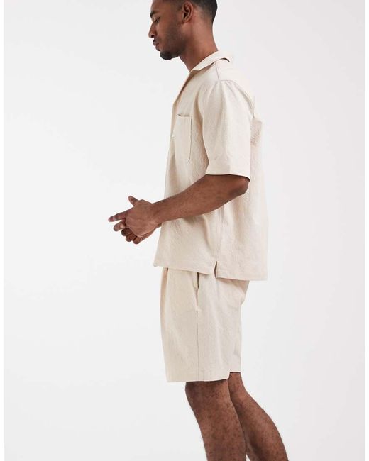ASOS Natural Regular Dress Shorts for men
