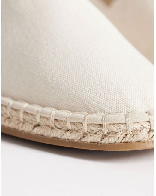 ASOS White Espadrilles With Step Down for men