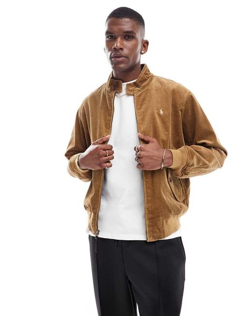 Polo Ralph Lauren Natural Icon Logo Lined Cord Harrington for men