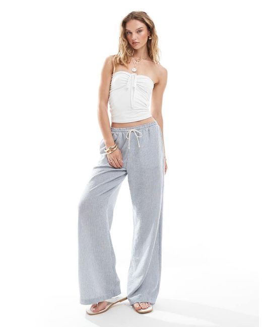 Hollister White Tie Front Halterneck Tube Top