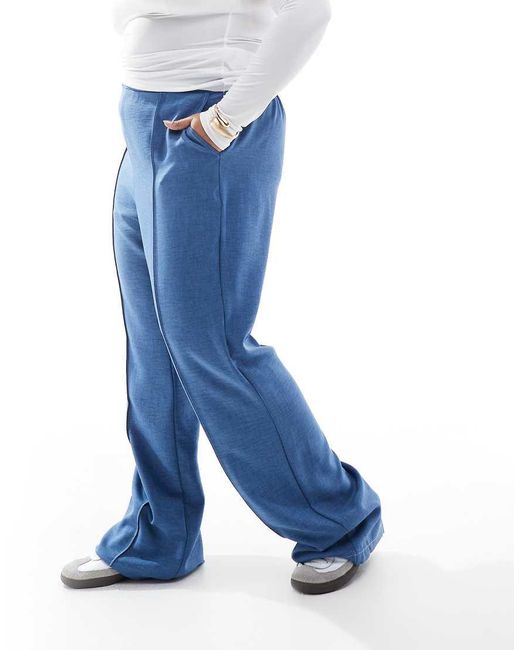 Pantalones Azules De Pernera Ancha Con Detalle De Costura De ONLY de color Blue