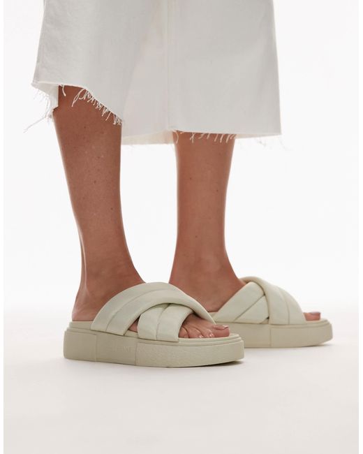 Tommy Hilfiger White Flatform Sandals