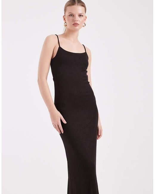 Vero Moda White Glitter Cami Strap Maxi Dress