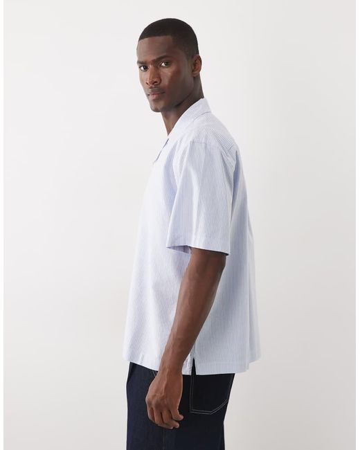SELECTED White 100% Cotton Short Sleeve Shirt for men