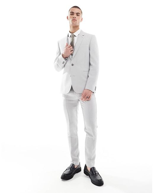 ASOS Gray Skinny Suit Jacket for men