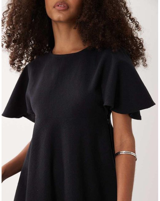 ASOS Black Smock T-shirt Mini Dress