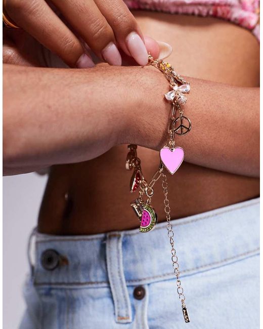 Pulsera Dorada Con Charms Happyvibes Summer De ALDO de color Brown