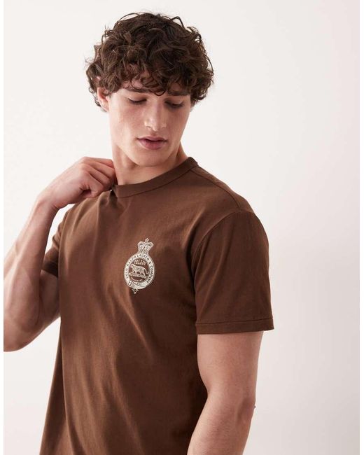 Polo Ralph Lauren Brown Heavyweight Crest Back Print T-shirt for men