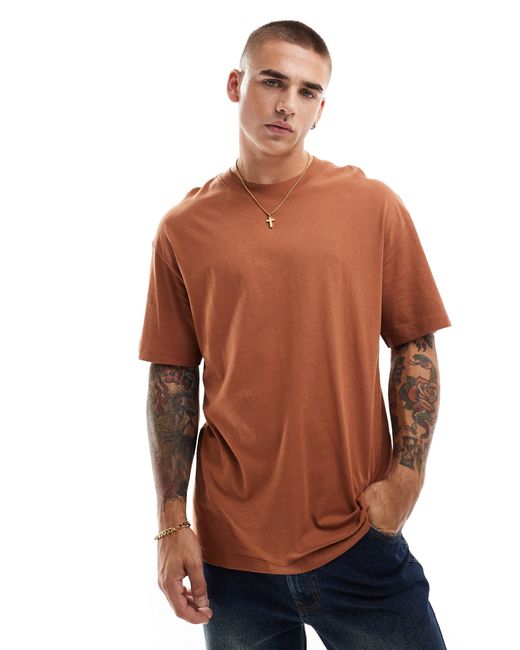 Jack & Jones Brown Oversized T-shirt for men