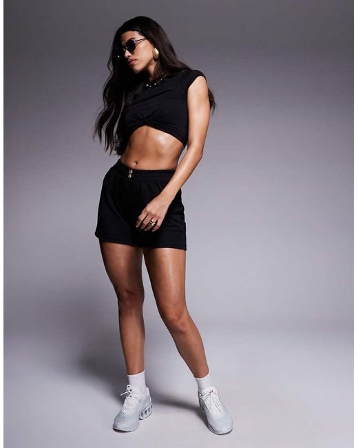 ASOS Black Jersey Twill Boxer Short