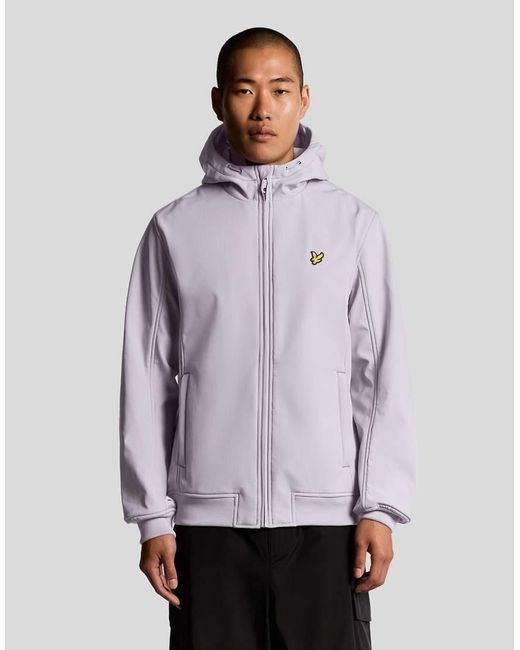 Lyle & Scott White Fleece Back Softshell Jacket for men