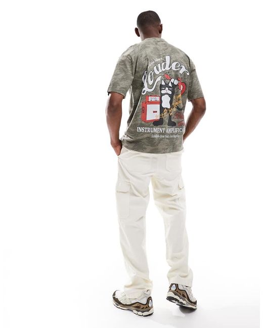 Hollister Gray Boxy Pet Motif T-shirt for men