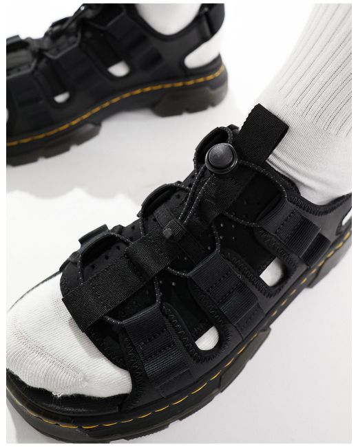 Dr. Martens Black Jericho Utility Sandals for men