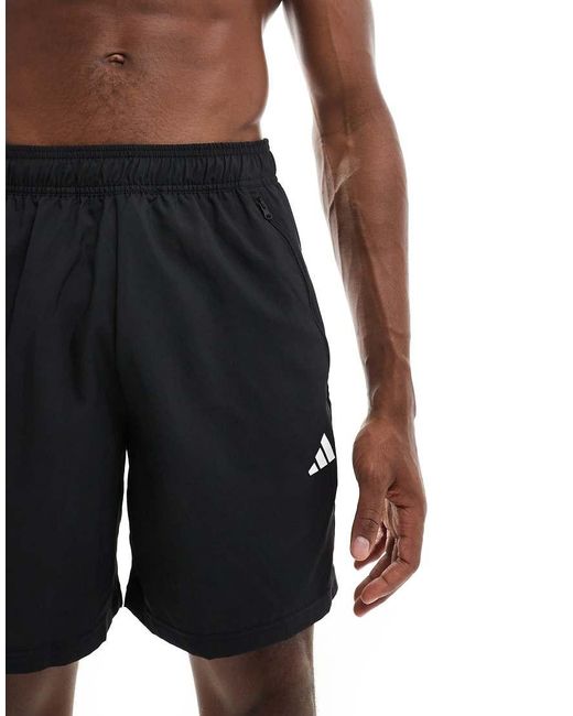 Adidas Originals Black Adidas Training Train Essentials 5 Inch Woven Shorts for men