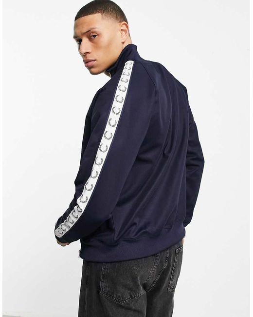 Fred Perry Blue Taped Track Jacket for men