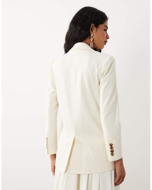 Iyal Gray Oversized Double Breasted Blazer