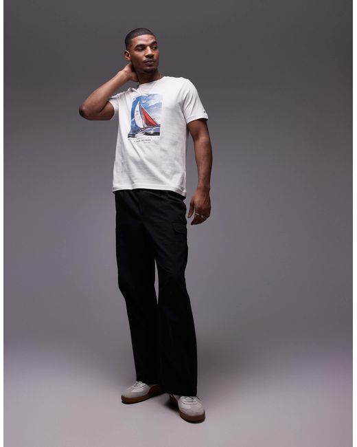 Tommy Hilfiger Gray Sailing Graphic T-shirt for men