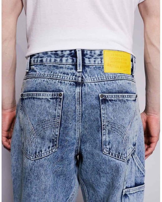Good For Nothing Blue baggy Denim Jeans for men