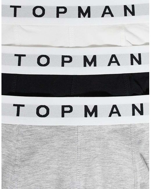 Topman White 3 Pack Trunk for men