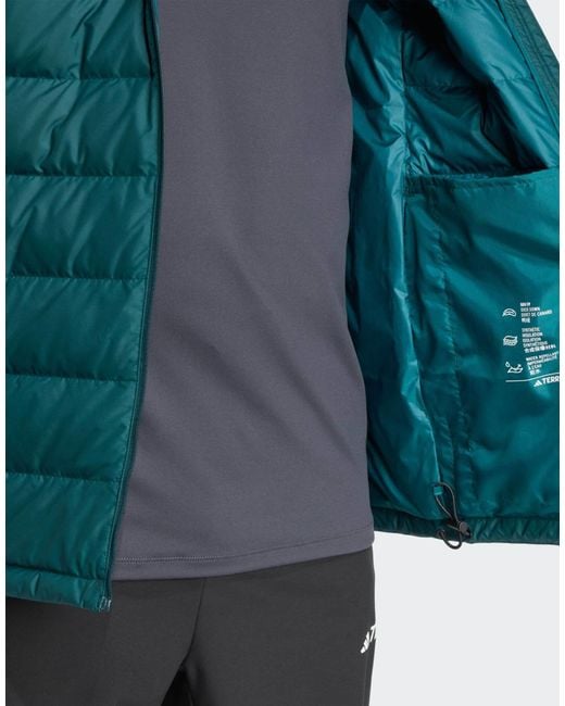 Adidas Originals Terrex Multi Light Down Climawarm Kapuzenjacke in Green für Herren