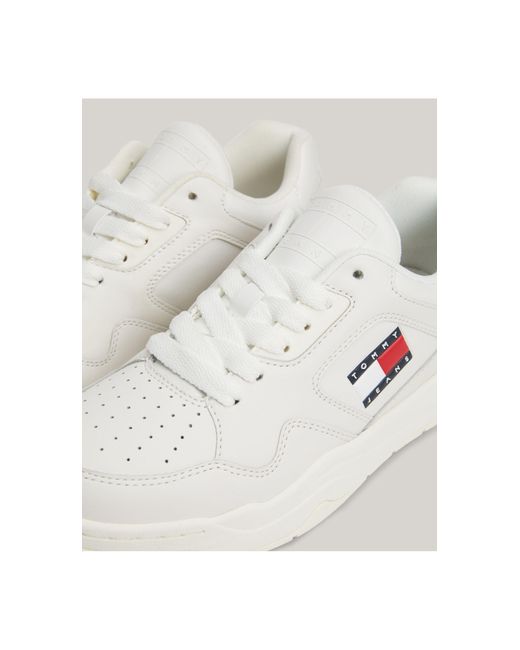 Tommy Hilfiger White Basketball Trainers