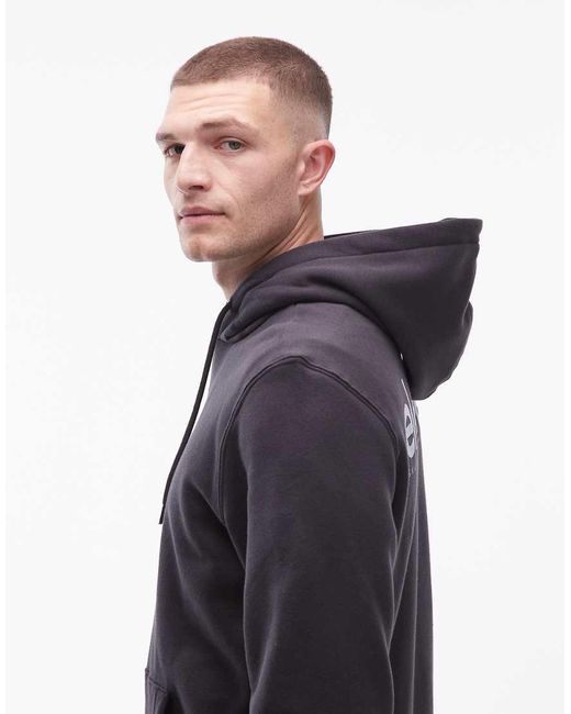 Sudadera Negra Con Capucha Y Estampado Trasero De -Negro Element de hombre de color Blue