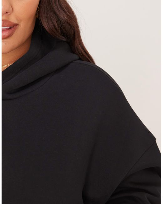ASOS Black Asos Design Curve Oversized Brushback Hoodie