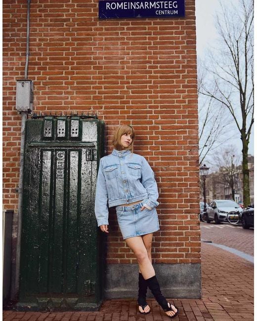 Bershka Blue Denim Jacket
