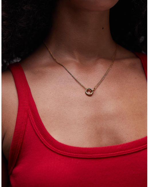 TOPSHOP Red – seti – lasso-halskette aus wasserfestem edelstahl