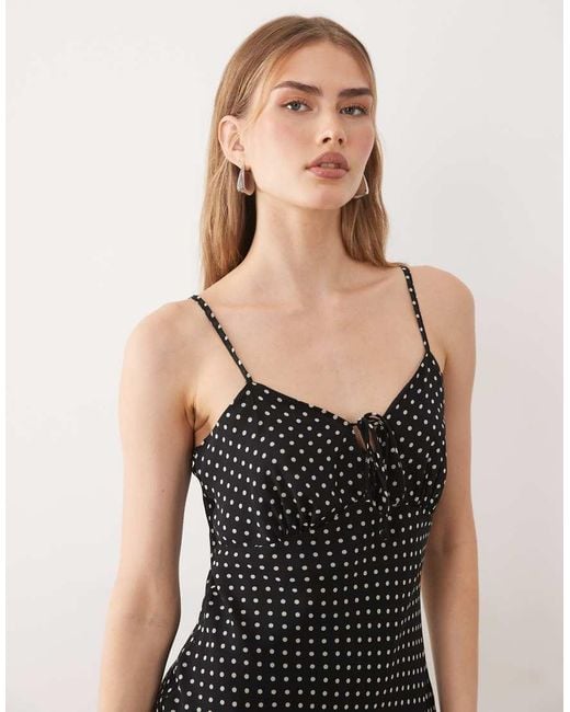 New Look Black Strappy Chiffon Mini Dress