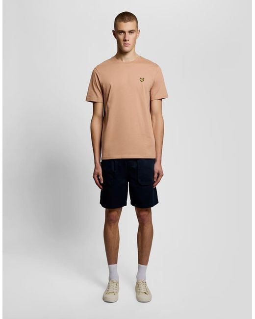 Lyle & Scott Blue Cotton Crew Neck T-Shirt for men