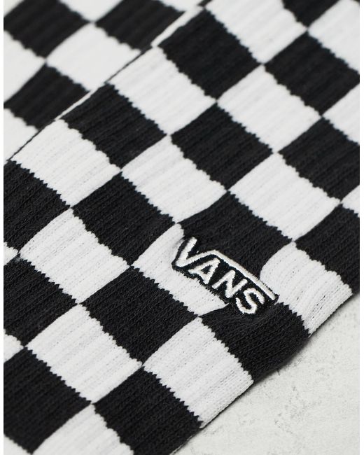 Vans White – crew-socken mit schachbrettmuster