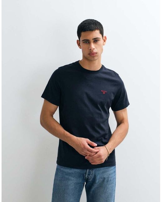 Barbour Blue Essential Sports Logo T-shirt for men