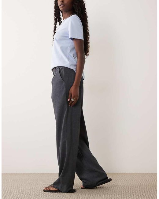 Vila Multicolor Wide Leg Pleated Tailored Trousers