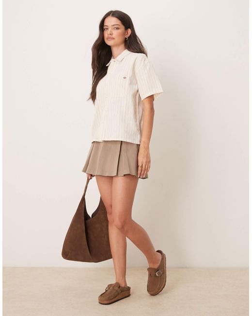 Chemise oversize à manches courtes avec rayures - cassé Dickies en coloris Natural