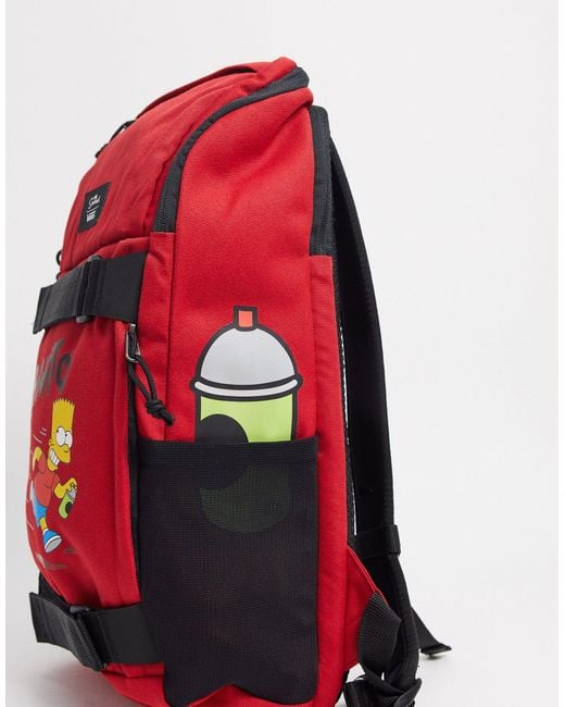 Vans Synthetic X The Simpsons El Barto Obstacle Skate Backpack in Red for  Men | Lyst